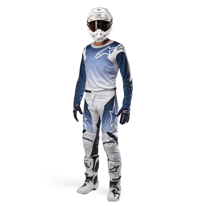 2024 Alpinestars Racer Hoen White/Dark Navy/Light Blue Gear Combo