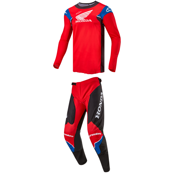 2024 Alpinestars Honda Racer Iconic Bright Red/Black/White Gear Combo