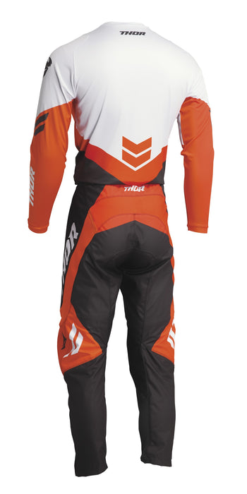 2022 Thor Racing Adult Chevron Sector Charcoal Red/Orange Gear Combo