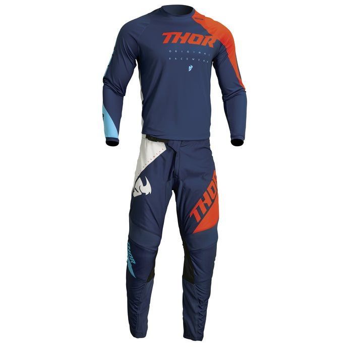 2023 Thor Youth Sector Edge Navy/Red Orange Gear Combo