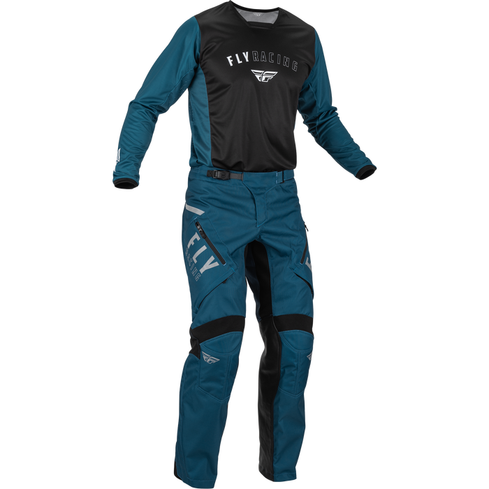 2024 Fly Racing Adult Patrol Slate Blue/Black Gear Combo (Over The Boot)