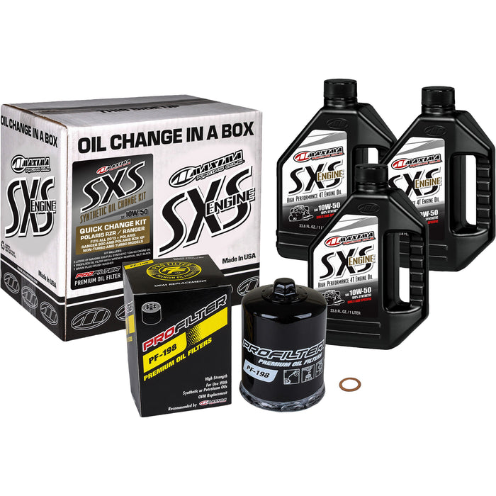 Maxima Racing UTV Oil Change Kit - Polaris 10W-50 - 90-219013