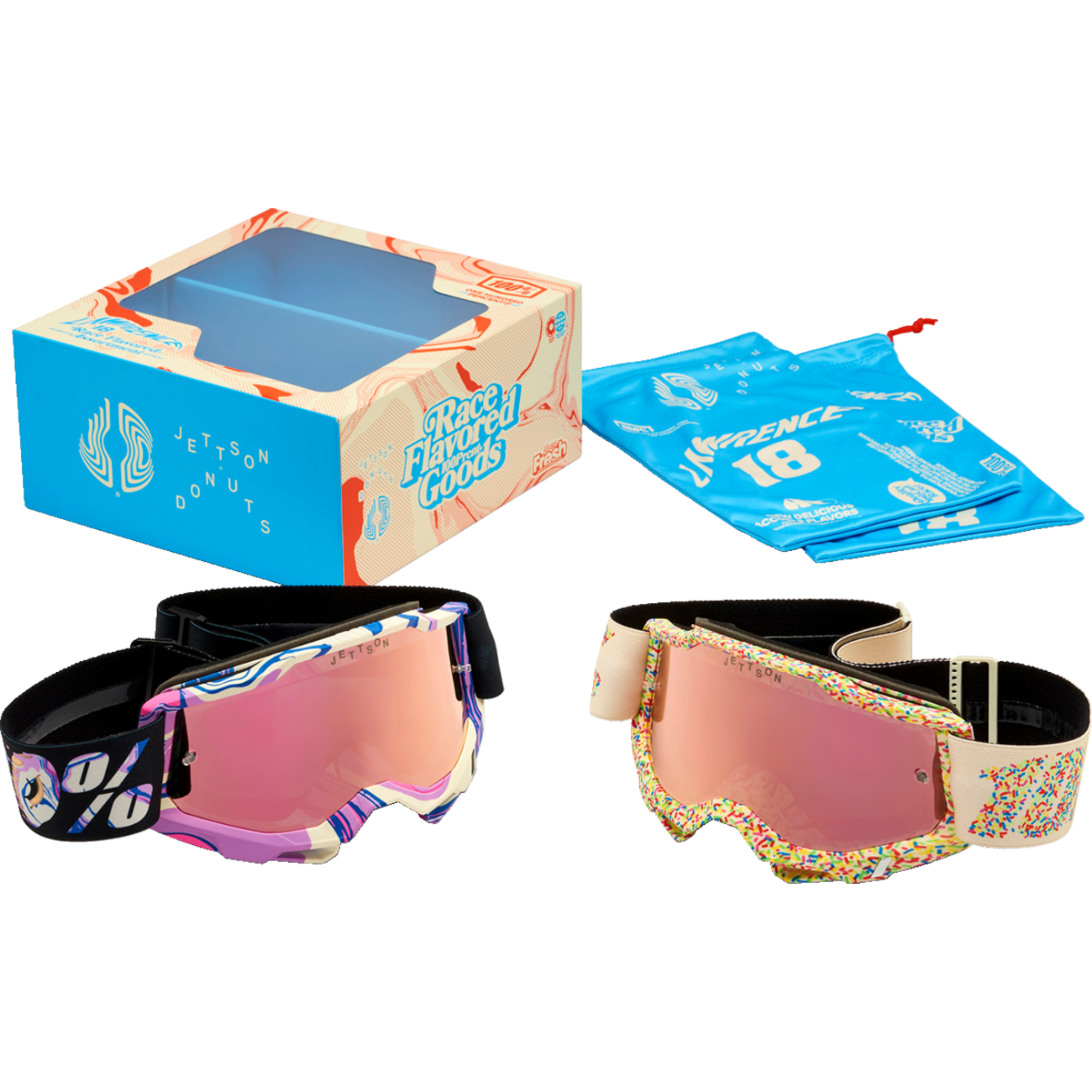 100% Armega Jett Lawrence Donut Goggles 2-Pack | Bent Lever