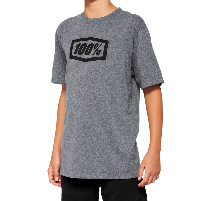 100% Youth Icon T-Shirt - Heather Gray