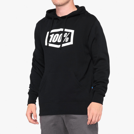 100% Icon Pullover Hoodie Fleece - Black