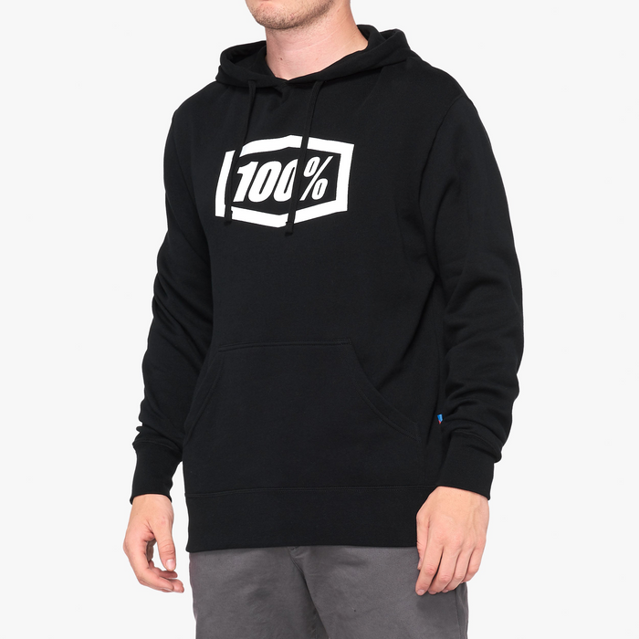 100% Icon Pullover Hoodie Fleece - Black