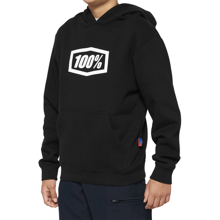 100% Youth Icon Pullover Hoodie - Black