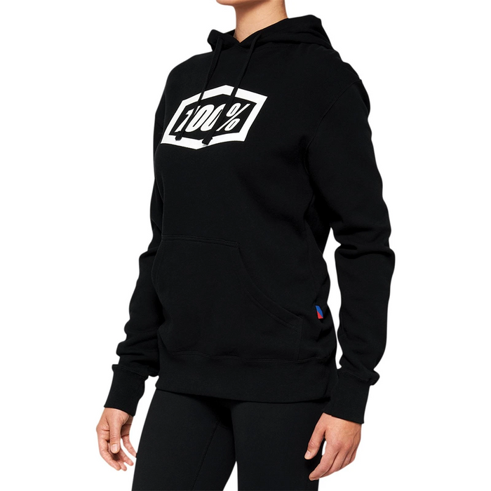100% Women's Icon Pullover Hoodie - Black