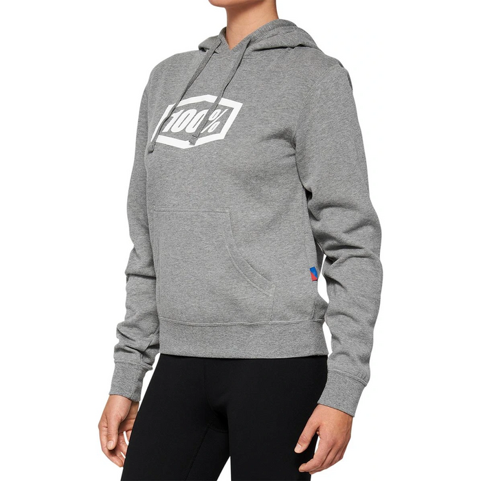 100% Women's Icon Pullover Hoodie - Heather Gray