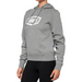100% Women's Icon Pullover Hoodie - Heather Gray