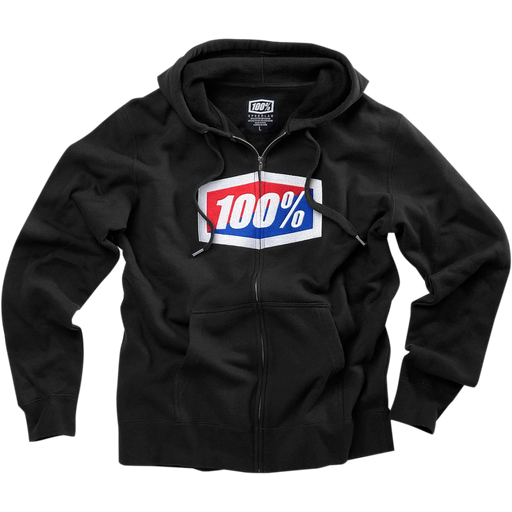 100% Official Fleece Full-Zip Hoodie - Black