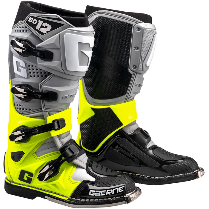 Gaerne boots in Grey/Yellow Fluo/Black, manufacturer colorway 2174-079, product view 4
