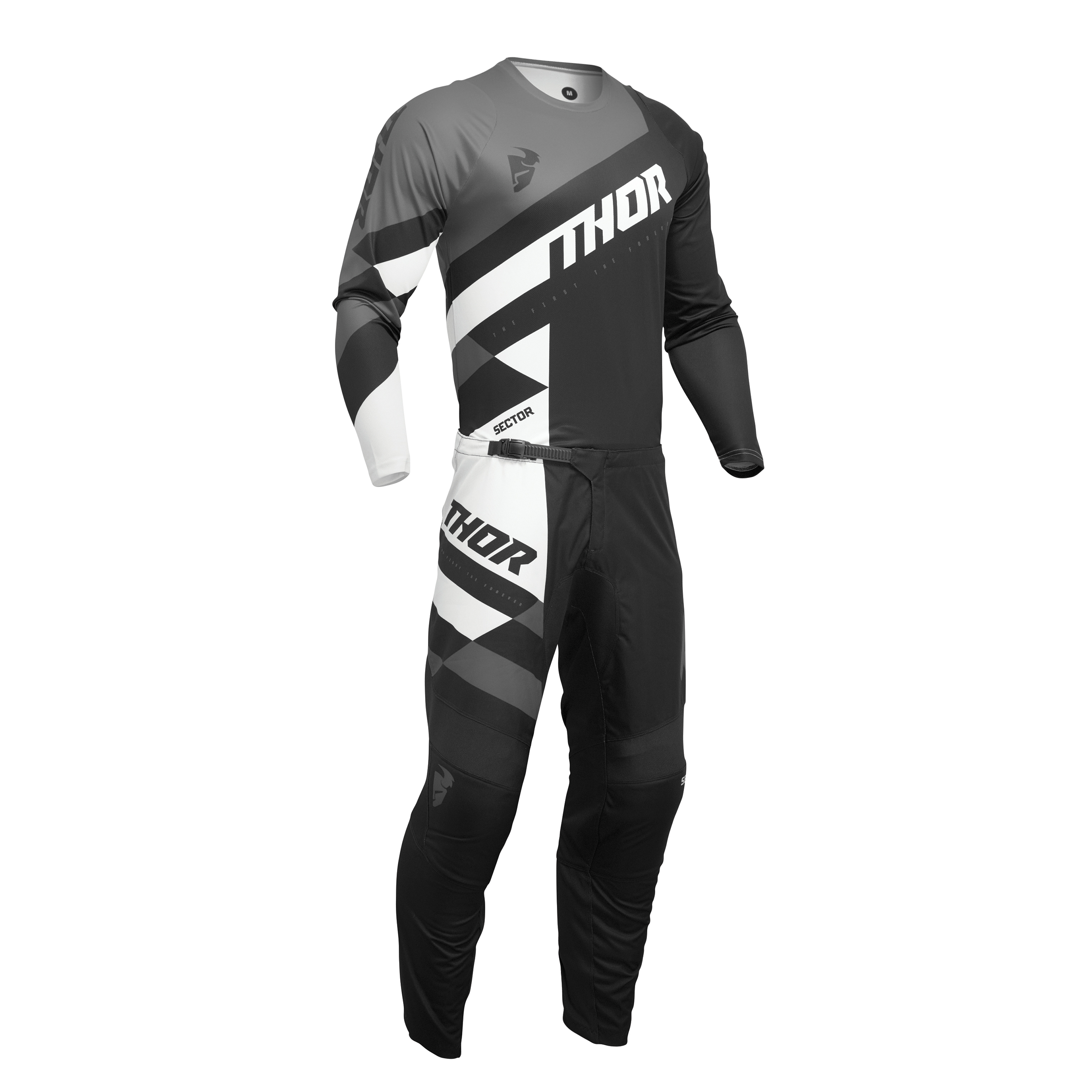 2024 Thor Racing Youth Sector Checker Black/Grey Gear Combo