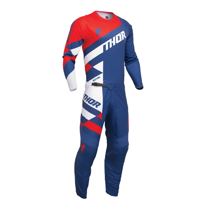 2024 Thor Racing Adult Sector Checker Navy/Red Gear Combo