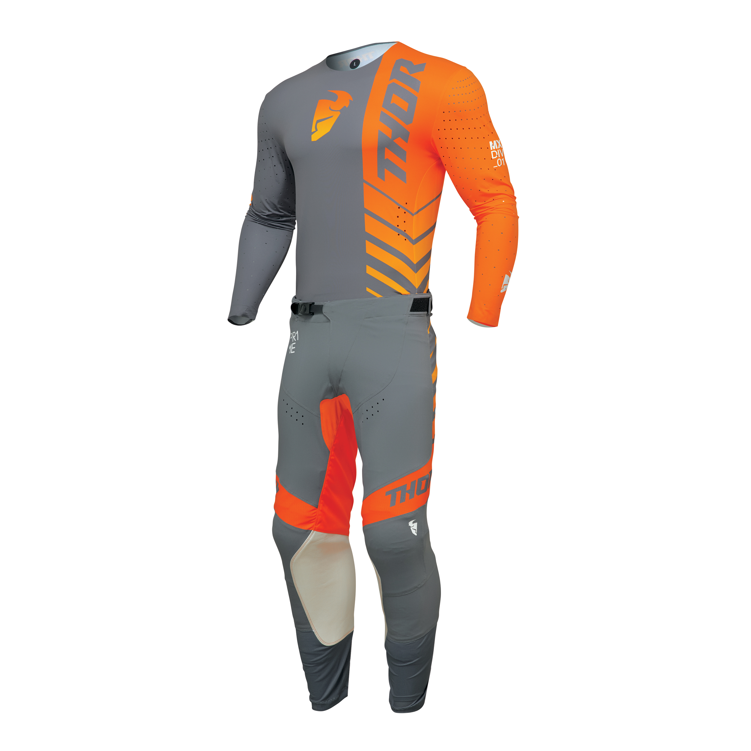 2024 Thor Racing Adult Prime Analog Charcoal/Orange Gear Combo