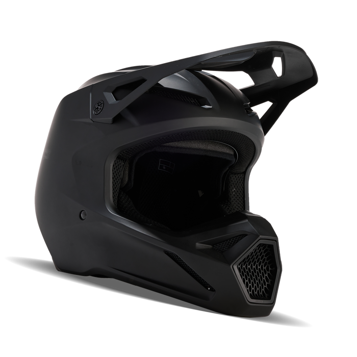 FOX Racing Youth V1 Matte Black Helmet in Matte Black
