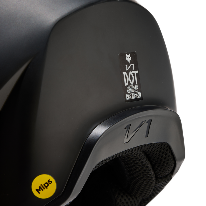 FOX Racing Youth V1 Matte Black Helmet in Matte Black
