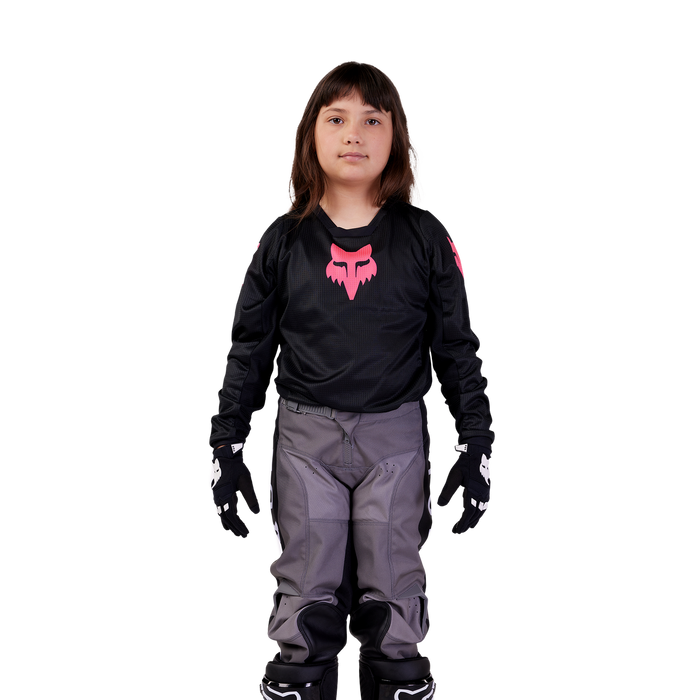 FOX Racing Youth Girls' Blackout Jersey in Black/Black