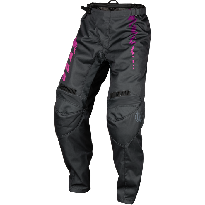 2024 Fly Racing Youth F-16 Grey/Charcoal/Pink Gear Combo