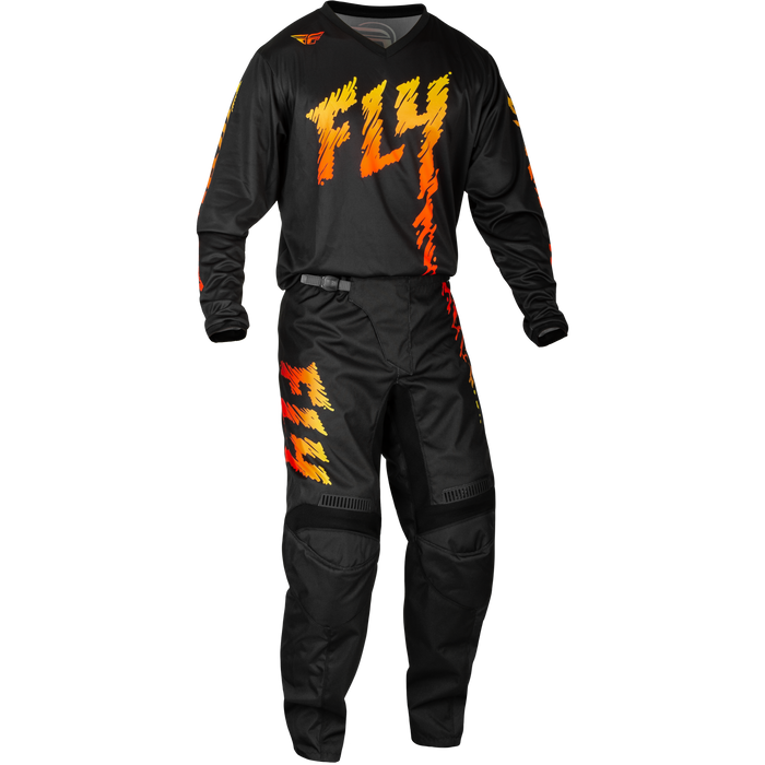 2024 Fly Racing Youth F-16 Black/Yellow/Orange Gear Combo