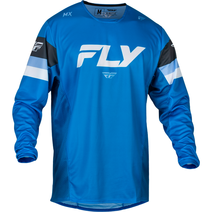 2024 Fly Racing Youth Kinetic Prix Bright Blue/Charcoal/White Gear Combo
