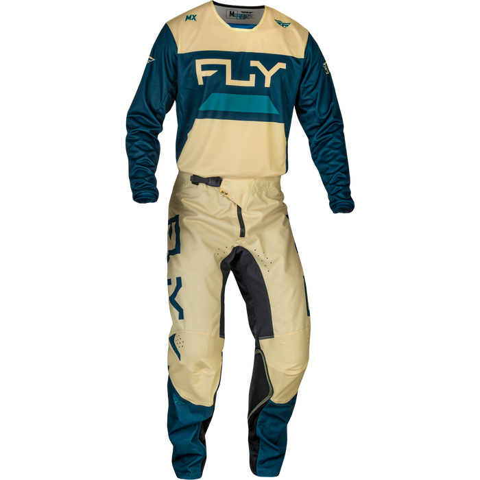 2024 Fly Racing Kinetic Reload Ivory/Navy/Cobalt Gear Combo - Adult