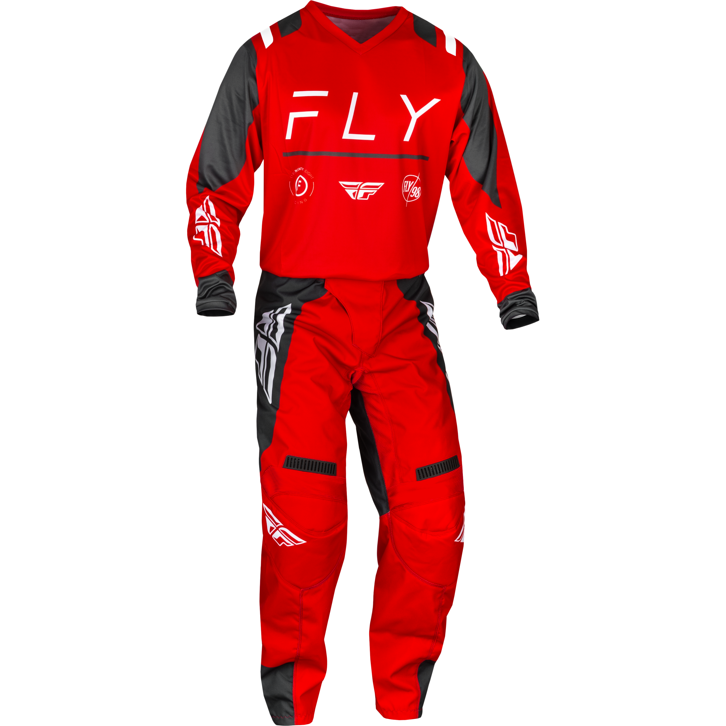 fly mx gear 2024 2024 FLY Racing F-16 Gear Combo | Red/Charcoal/White