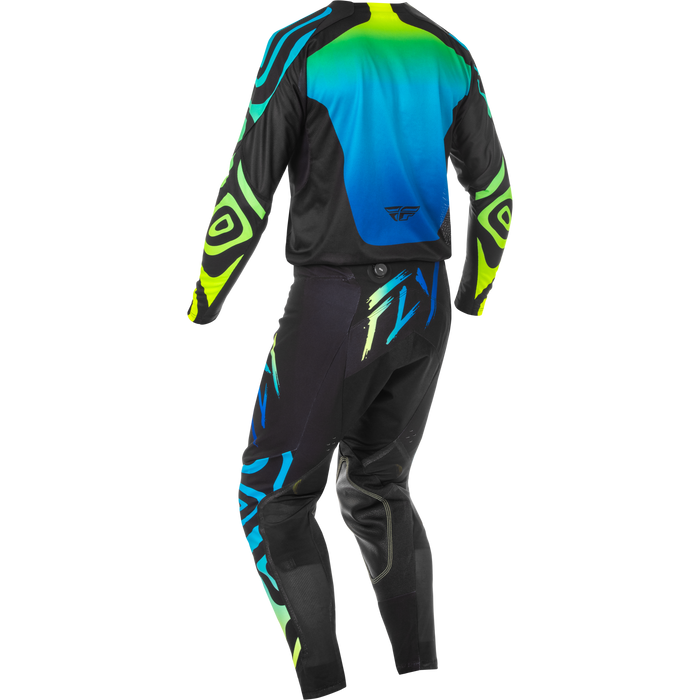 2025 Fly Racing Adult Evolution DST SE Zen Black/Blue/Hi-Vis Gear Combo