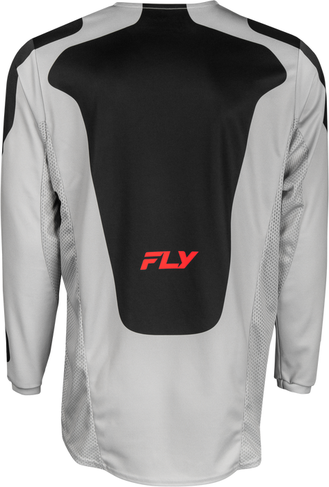 2025 Fly Racing Adult Kinetic Sym Light Grey/Red/Black Gear Combo