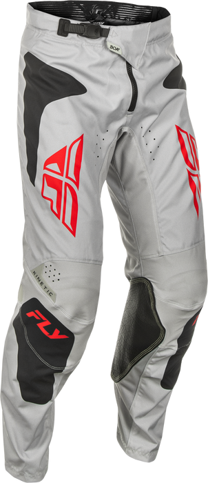 2025 Fly Racing Adult Kinetic Sym Light Grey/Red/Black Gear Combo