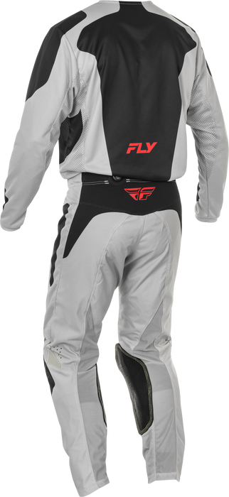 2025 Fly Racing Adult Kinetic Sym Light Grey/Red/Black Gear Combo