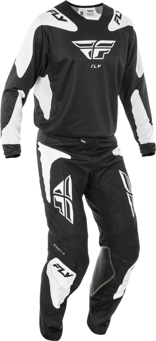 2025 Fly Racing Adult Kinetic Sym Black/White Gear Combo