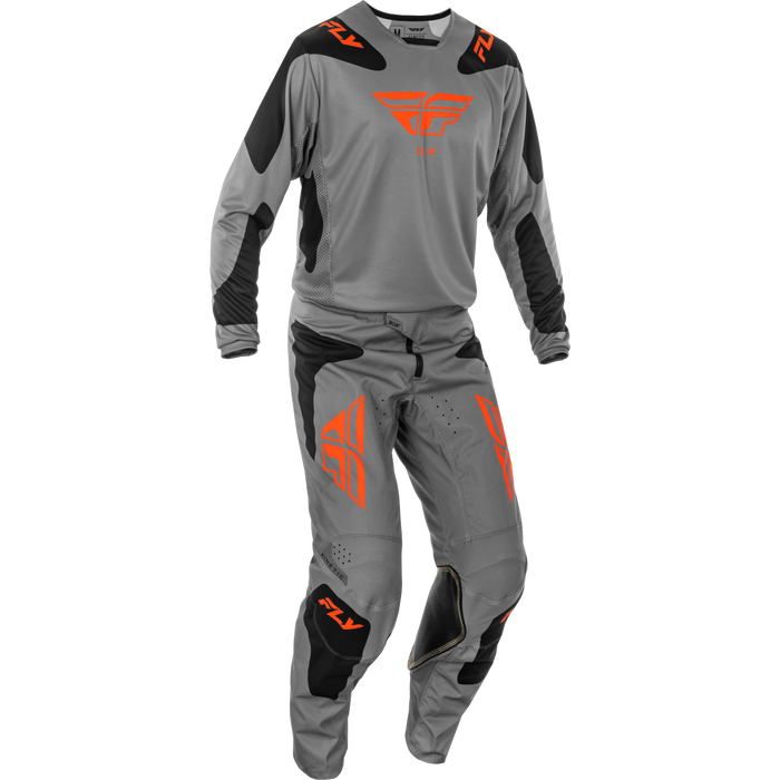 2025 Fly Racing Adult Kinetic Sym Grey/Orange/Black Gear Combo