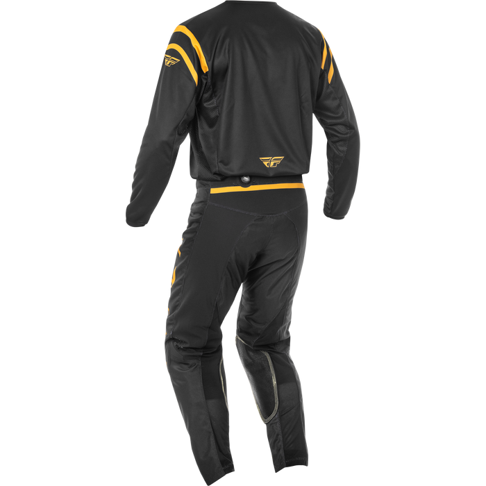 2025 Fly Racing Adult Kinetic Center Black/Gold Gear Combo