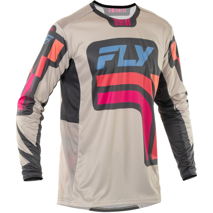 2025 Fly Racing Adult Lite SE Vice Light Grey/Pink/Coral Gear Combo