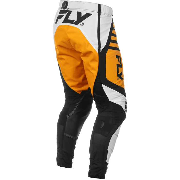 2025 Fly Racing Adult Lite White/Black/Mustard Gear Combo