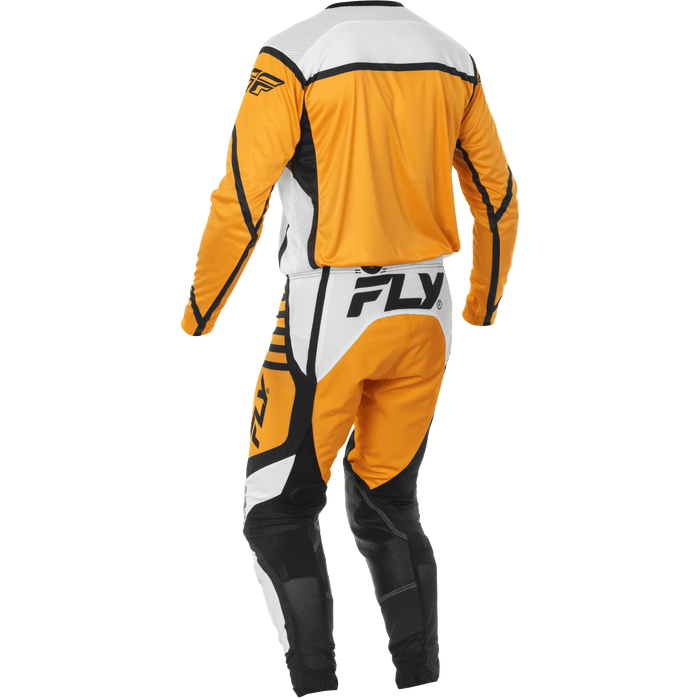 2025 Fly Racing Adult Lite White/Black/Mustard Gear Combo