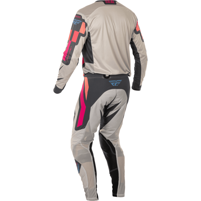 2025 Fly Racing Adult Lite SE Vice Light Grey/Pink/Coral Gear Combo