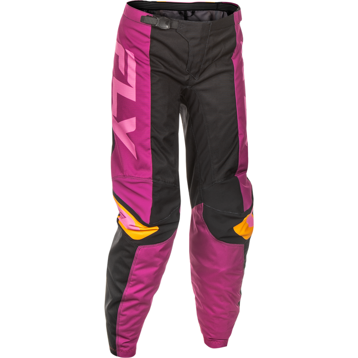 2025 Fly Racing Women's F-16 Black/Mauve/Yellow Gear Combo