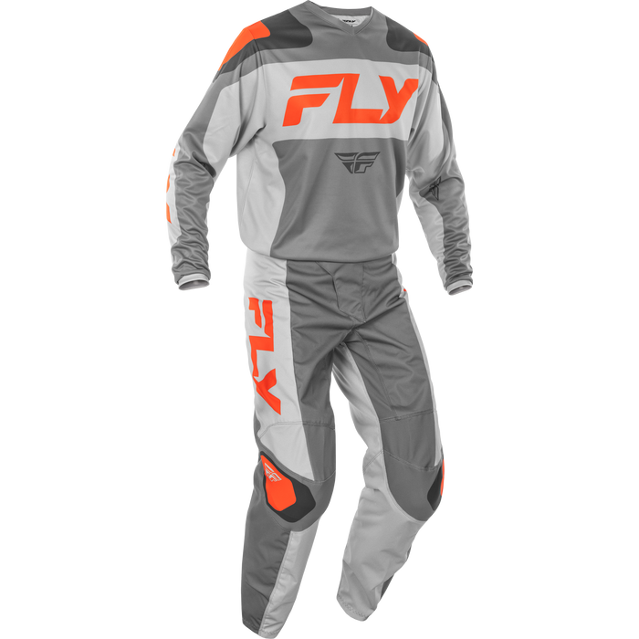 2025 Fly Racing Adult F-16 Grey/Orange Gear Combo