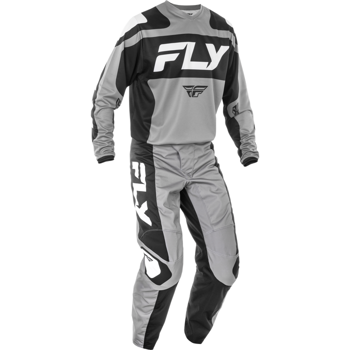 2025 Fly Racing Adult F-16 Grey/Black/White Gear Combo