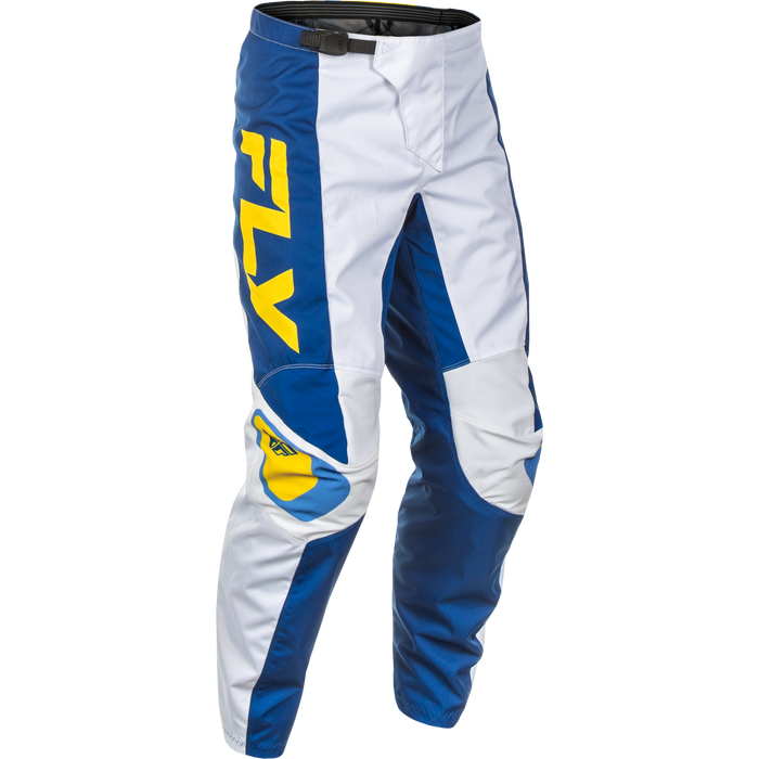 2025 Fly Racing Adult F-16 White/Dark Blue/Yellow Gear Combo