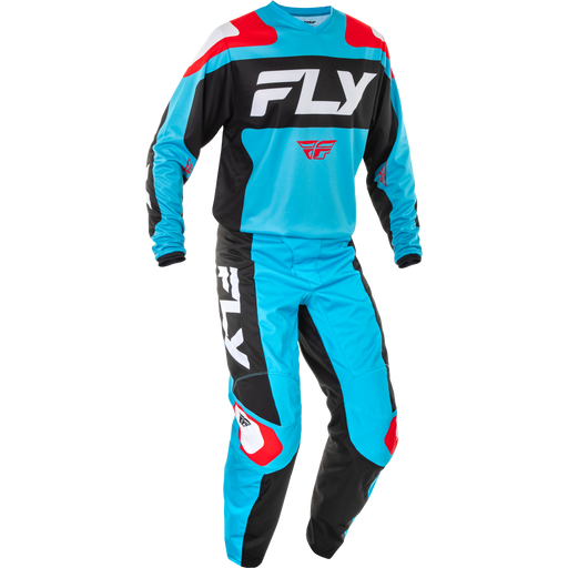 fly motocross gear 2025 Fly Racing Adult F-16 Cyan/Black/White Gear Combo — BentLever.com