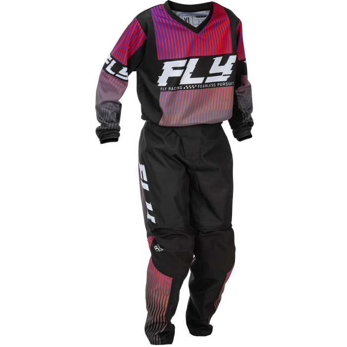 2026 FLY Racing Youth F-16 Gear Combo - Black/Red/Purple