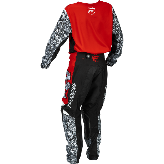 2026 FLY Racing Youth Kinetic Mutant Gear Combo - Red/White/Black