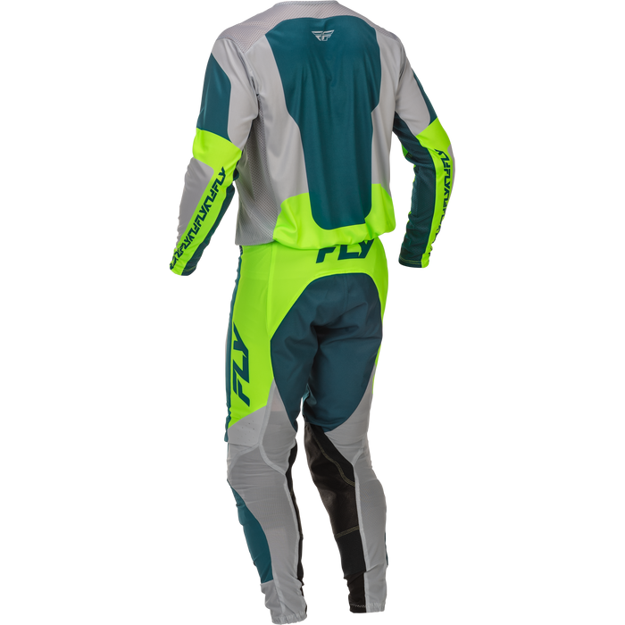 2026 FLY Racing Adult Lite Gear Combo - Grey/Lime/Teal