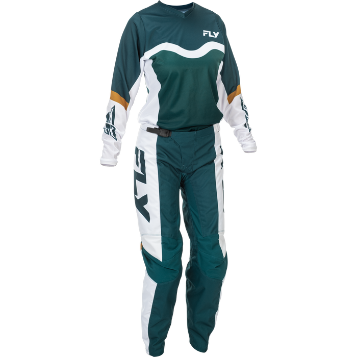 2026 FLY Racing Adult Women's F-16 Gear Combo - Teal/White/Gold