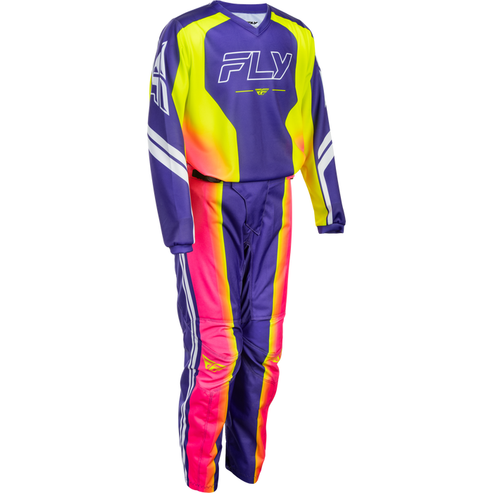 FLY Racing Youth F-16 Raze Purple/Red/Yellow Gear Combo