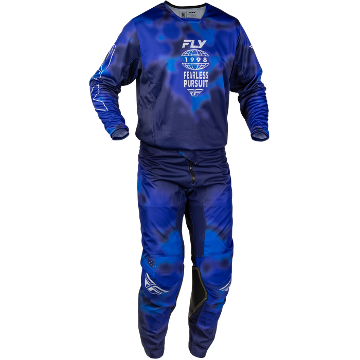 FLY Racing Kinetic Blur Blue/Navy Gear Combo