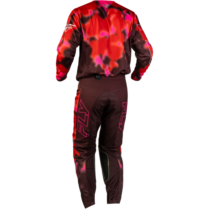 FLY Racing Kinetic Blur Red/Maroon Gear Combo